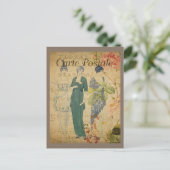 Parisiaanse  dames briefkaart (Staand voorkant)