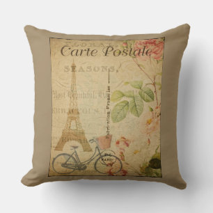 Parisiaanse Vintage met Eiffeltoren Kussen