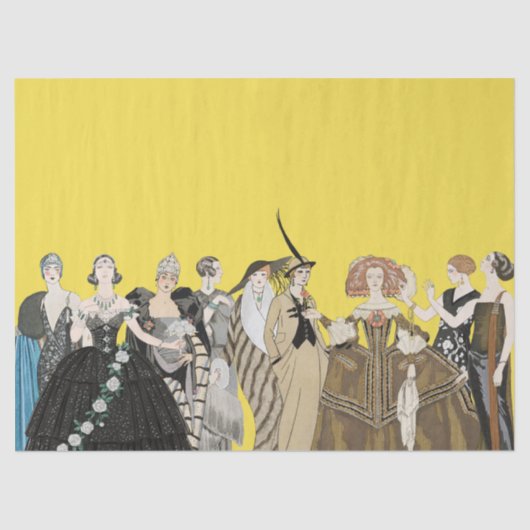  Parisian Art Deco Mode - George Barbier Tissuepapier (Voorkant)