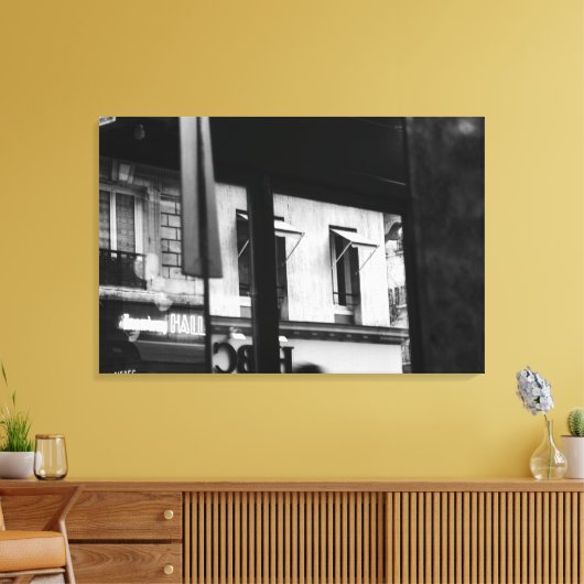 Parisian Atmopshere Windows en Reflections Canvas (Insitu (Woonkamer))