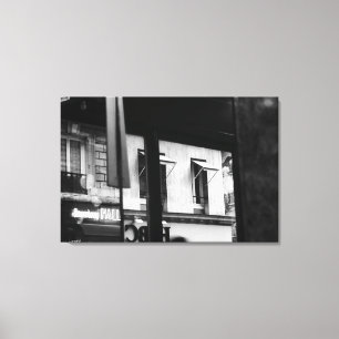 Parisian Atmopshere Windows en Reflections Canvas Afdruk