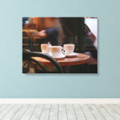 Parisian Atmosphere Coffee Guest of Ghost Canvas (Insitu (Houten vloer))