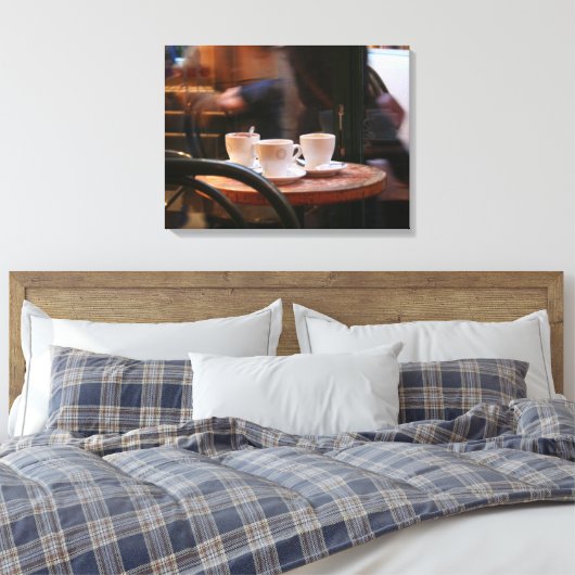 Parisian Atmosphere Coffee Guest of Ghost Canvas (Insitu (Slaapkamer))