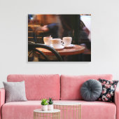 Parisian Atmosphere Coffee Guest of Ghost Canvas Afdruk (Insitu (Woonkamer))