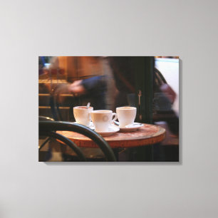 Parisian Atmosphere Coffee Guest of Ghost Canvas Afdruk