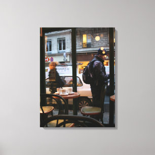 Parisian Atmosphere Rue Rambuteau Beaubourg Canvas Afdruk