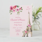 Parisian Bridal Shower Kaart (Staand voorkant)