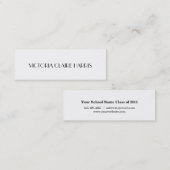 Parisian chic afstuderen insert class of name card contactkaartje (Voorkant / Achterkant)
