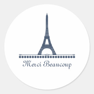 Parisian Chic Hartelijk dank, Stickers blauw