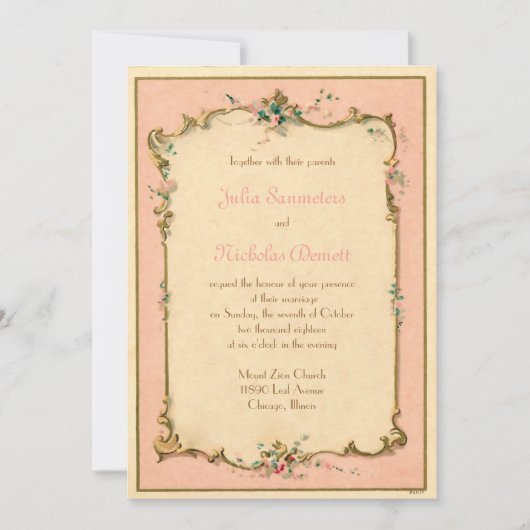 Parisian French parfume Label Invitation Kaart (Voorkant)