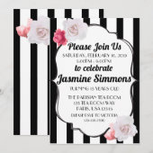 Parisian Geïnspireerd zwart-wit Roos Kaart (Voorkant / Achterkant)