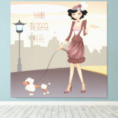 Parisian Girl Wrapped Canvas (Insitu (Houten vloer))