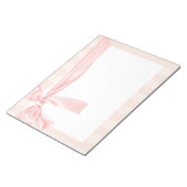 Parisian Girly Pink Stripes & Light Pink Bow Notitieblok (Schuin)