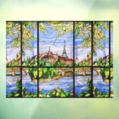 PARISIAN LANDSCAPE-GLAS IN LOOD RAAMSTICKER (Vel 3)