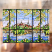 PARISIAN LANDSCAPE-GLAS IN LOOD RAAMSTICKER (Vel 2)