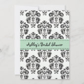 Parisian Mint en Black Bridal Shower Invitations Kaart (Achterkant)