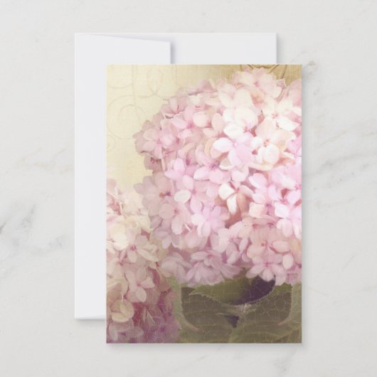 Parisian Pink Hydrangeas Tabel Nummer Plaats kaart (Achterkant)