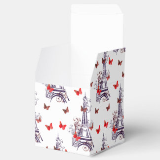 Parisian Romantic Paars Eiffeltoren Butterflies Bedankdoosjes