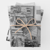 Parisian Rooftops - Wrapping Paper Sheet Set of 3 (In situ)