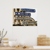 Parisian Street Signs Poster (Keuken)