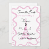 Parisian style with the tower wedding  kaart (Voorkant / Achterkant)