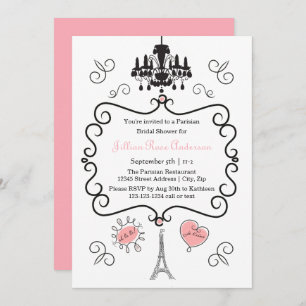 Parisian Thema - Bridal Shower Uitnodiging
