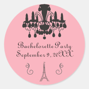 Parisian Thormed Bachelorette Party - Circle Stick Ronde Sticker