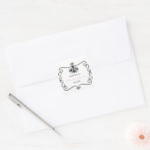 Parisian Threaded Vrijgezellenfeest - Square Stick Vierkante Sticker (Envelop)