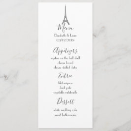 Parisian Wedding Menu