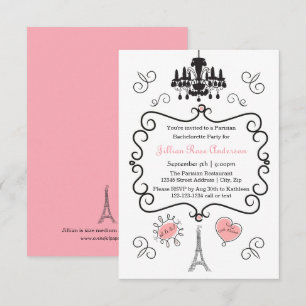 Parisien à thème - Invitation de la fête de 3x5Bac