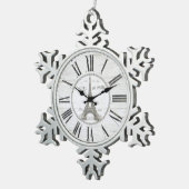 parisklokversiering tin sneeuwvlok ornament (Rechts)