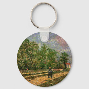 Parisweg met boer van Vincent van Gogh Sleutelhanger