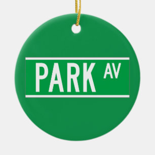 Park Av., New York Street Sign Keramisch Ornament