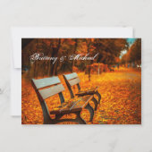Park Bench Fall quitte les invitations de mariage (Dos)