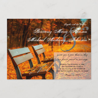 Park Bench Fall quitte les invitations de mariage
