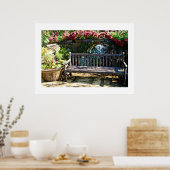 Park Bench Garden Poster (Keuken)