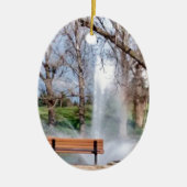 Park Bench Keramisch Ornament (Voorkant)