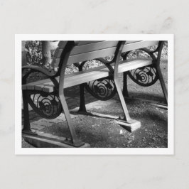 Park Bench met Ginkgo Design: Tokio Briefkaart