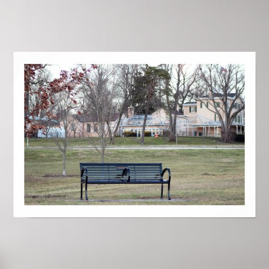 Park Bench Photo Poster (Voorkant)