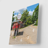 Park benzinestation wandklok vierkante klok (Hoek)