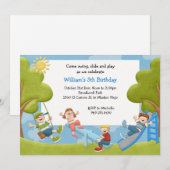 Park Birthday Party Invitation Kaart (Voorkant / Achterkant)