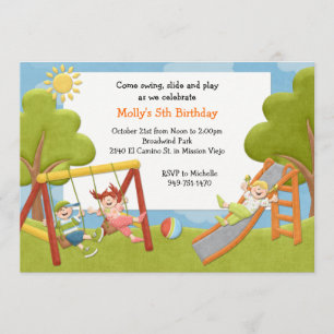 Park Birthday Party Invitation Kaart