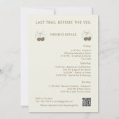 Park Camp Theme Bachelorette Weekendschema Kaart (Achterkant)