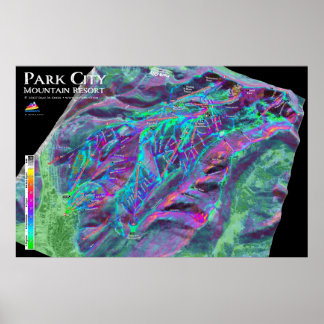 Park City 3dSkiMaps Poster