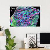Park City 3dSkiMaps Poster (Thuiskantoor)