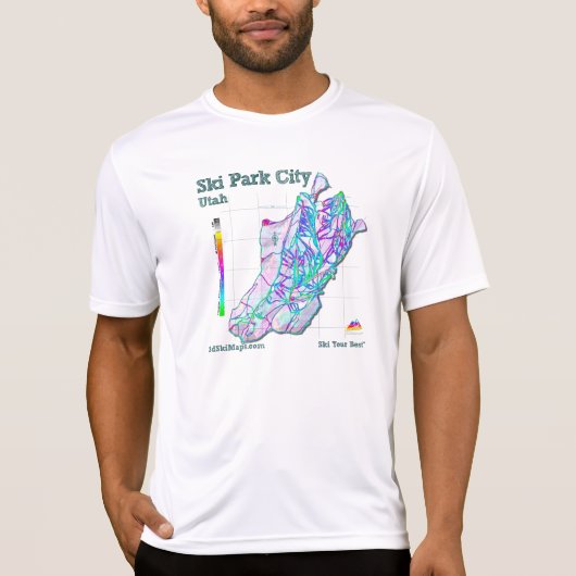 Park City 3dSkiMaps T-Shirt (Voorkant)