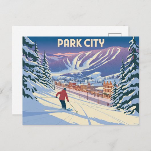 Park City Utah Briefkaart (Voorkant / Achterkant)