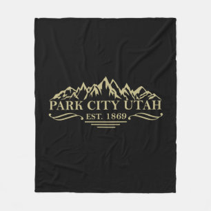 Park City Utah Fleece Deken