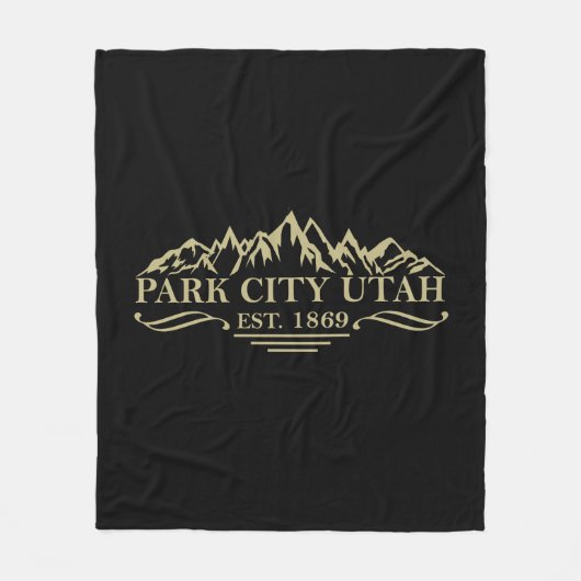 Park City Utah Fleece Deken (Voorkant)