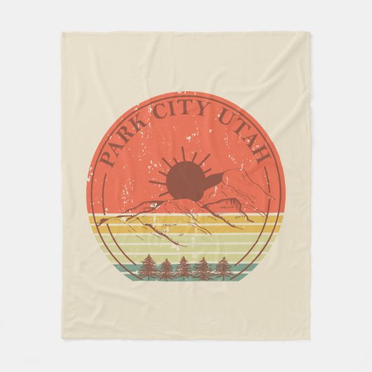 Park City Utah Fleece Deken (Voorkant)